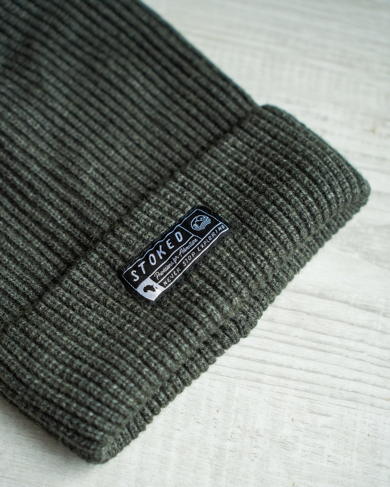 The Nomad Beanie - Moody Green - Stokedthebrand. Lifestyle products for outdoor adventures. Made in South Africa