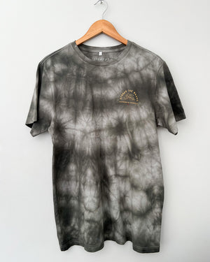 Washed Dye Black Stoked Provisions T-Shirt - Stokedthebrand. Lifestyle products for outdoor adventures. Made in South Africa